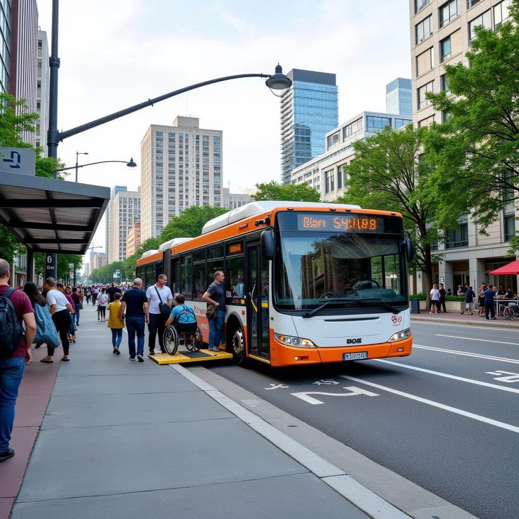 Accessible public transportation in a modern city