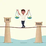 Credit limit and budgeting concept illustration