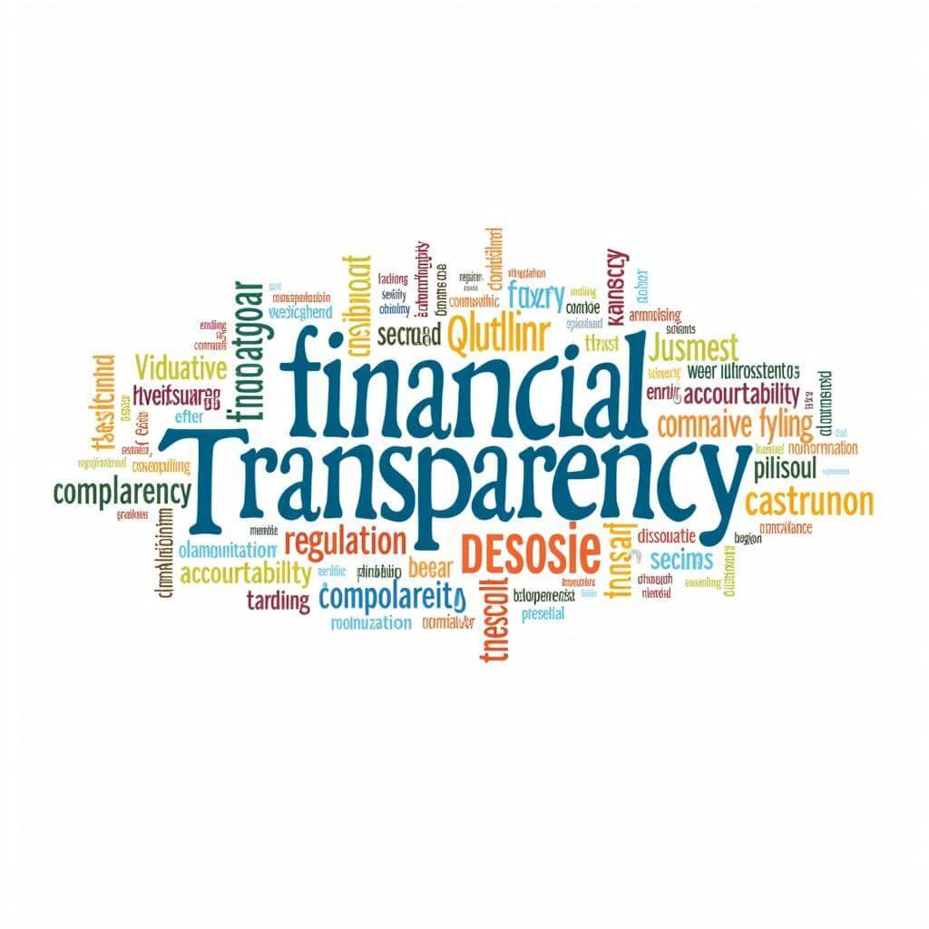 Word cloud of key financial transparency terms