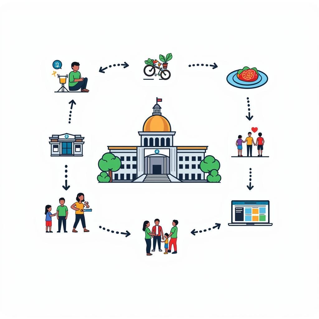 Government's role in promoting public health illustration