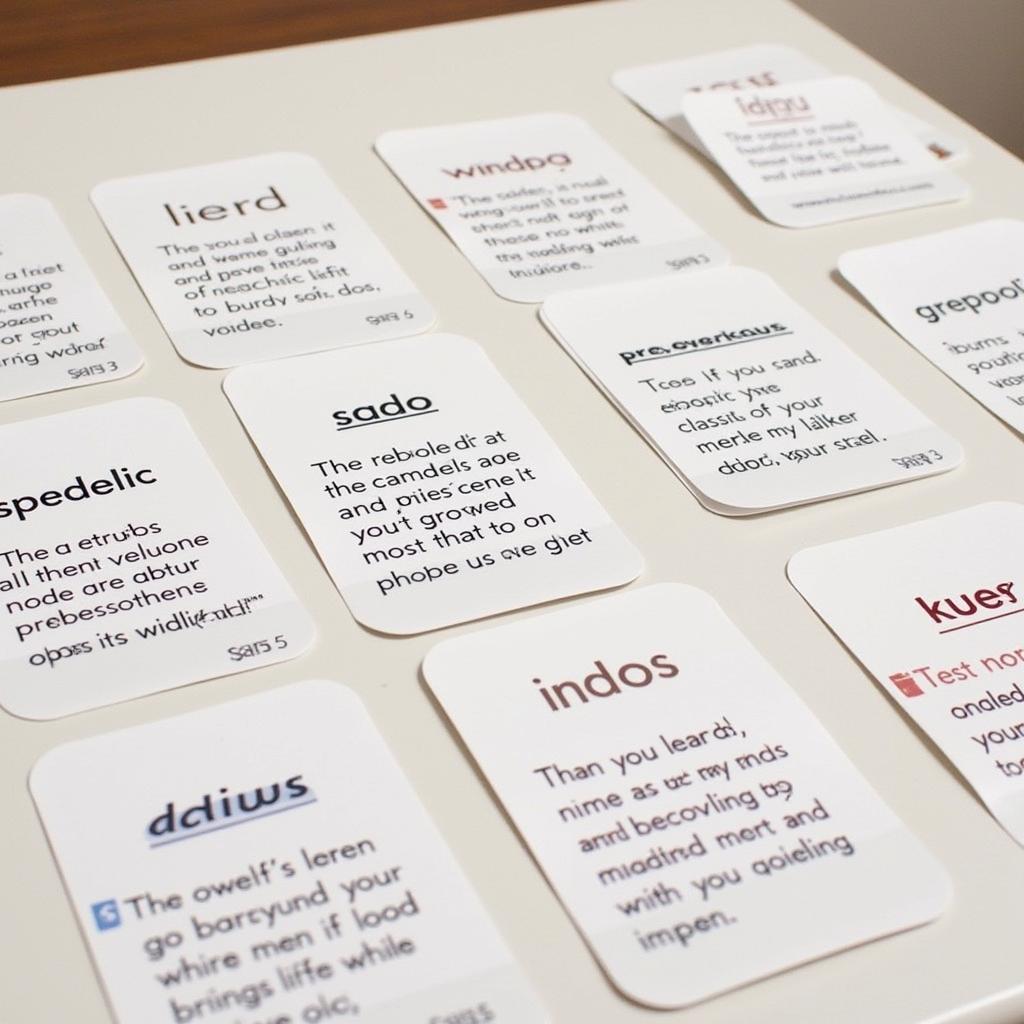 IELTS speaking vocabulary flashcards