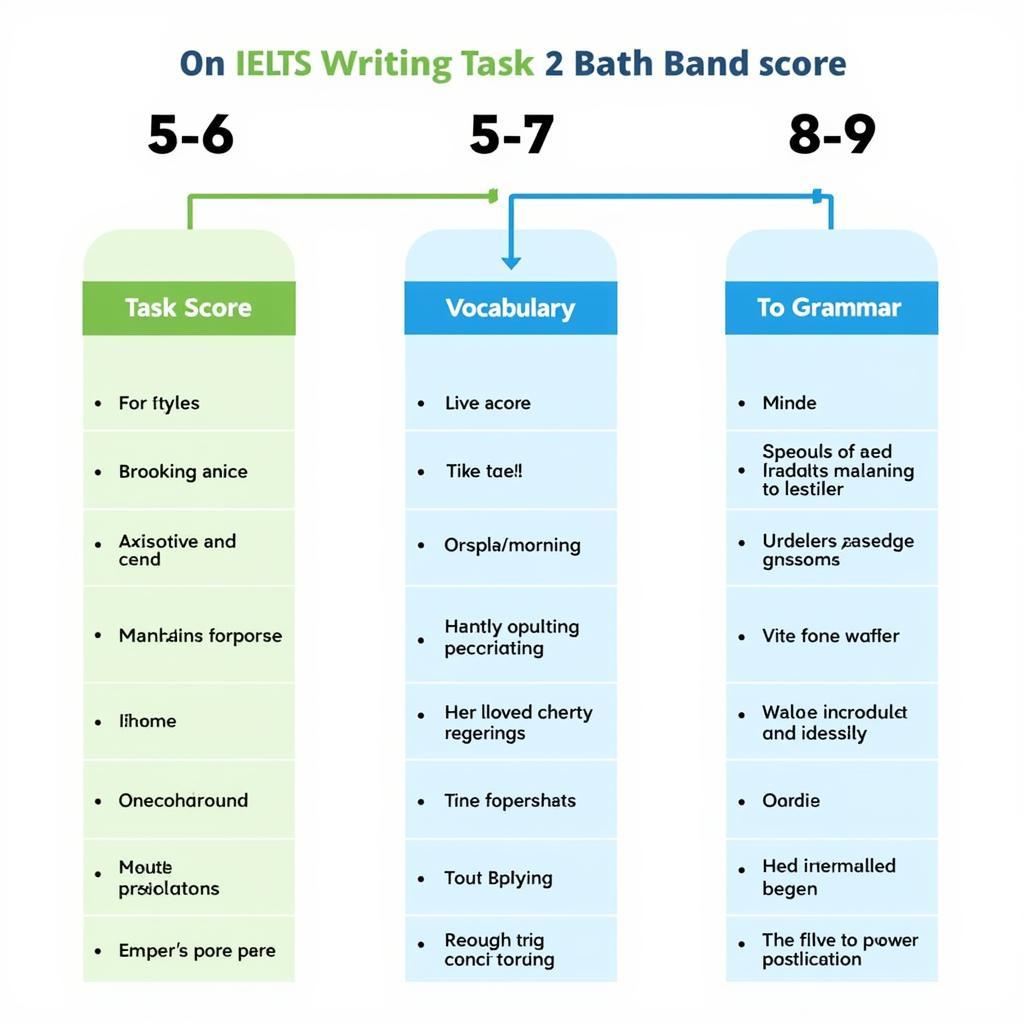 IELTS Writing Task 2 band scores comparison