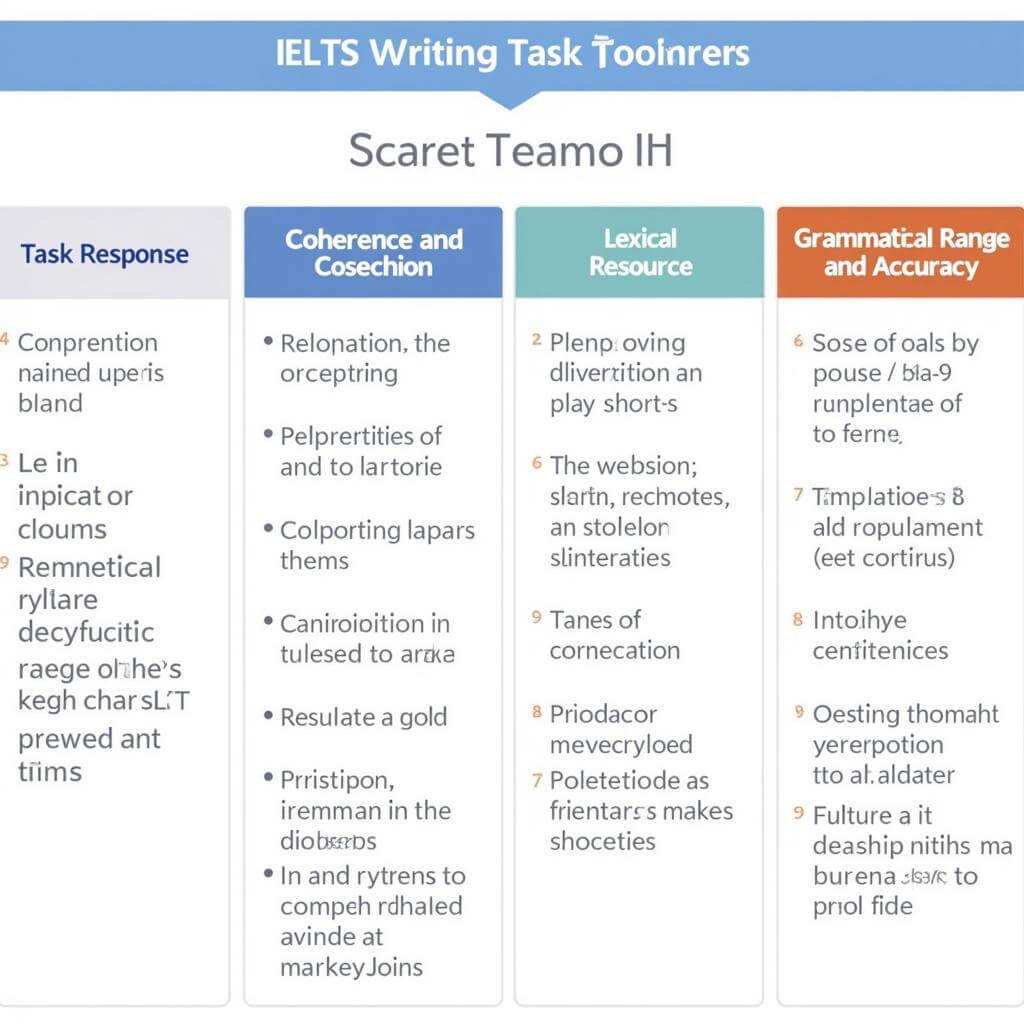 IELTS Writing Task 2 scoring criteria chart