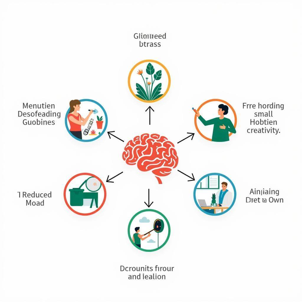 The importance of hobbies for mental well-being illustrated