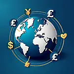 International trade deals and currency value concept
