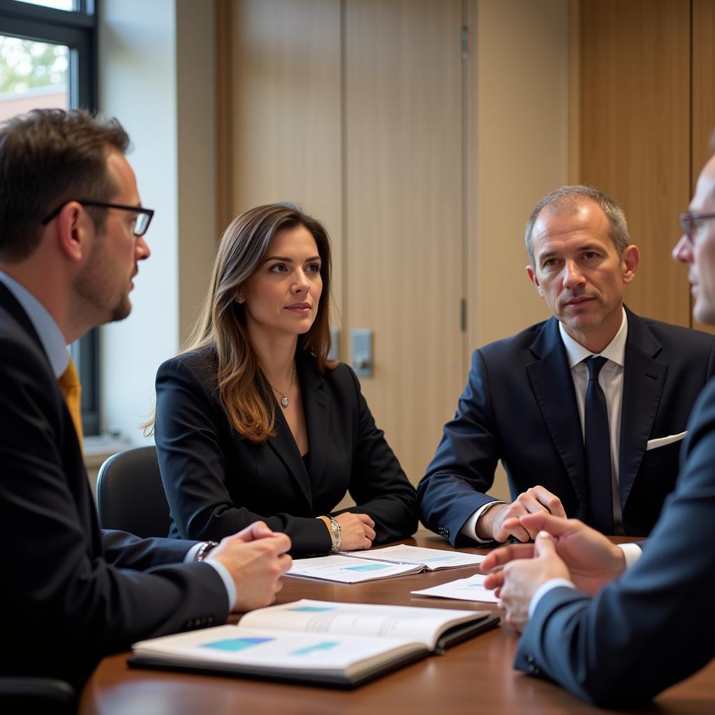 Professional politicians in a local governance meeting