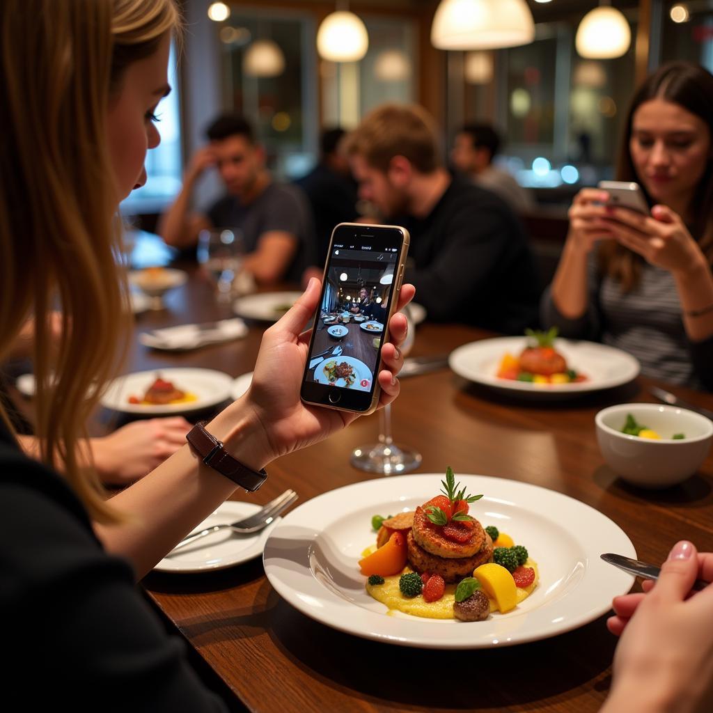 Social media influence on food presentation