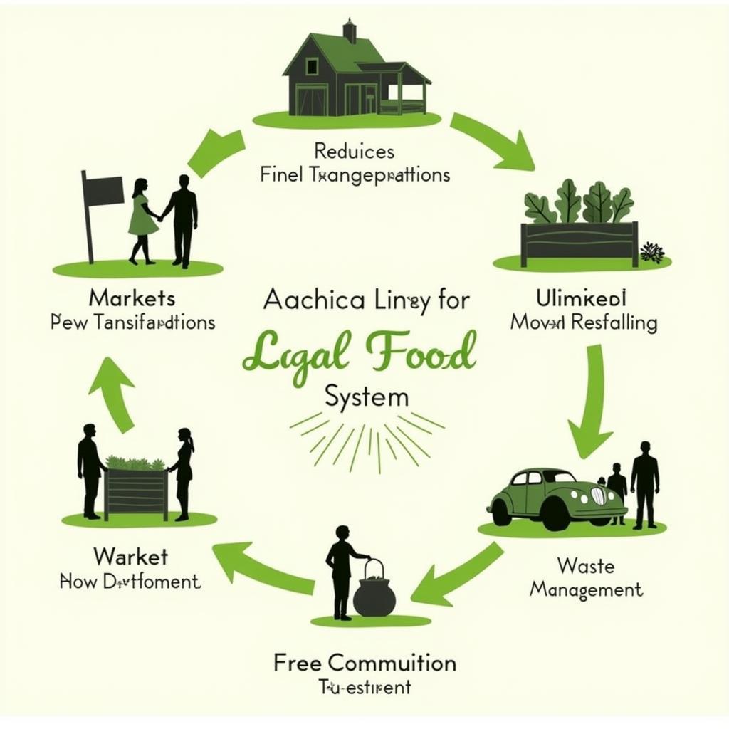 Sustainable local food system diagram