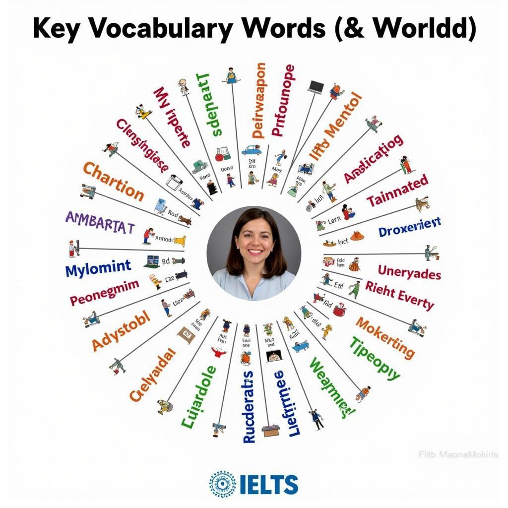 Vocabulary collage for IELTS speaking success