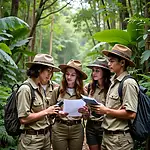 Students participating in wildlife conservation program in Costa Rica