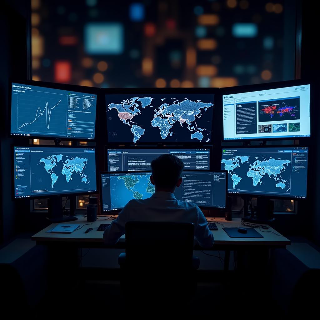 AI and machine learning systems analyzing criminal patterns