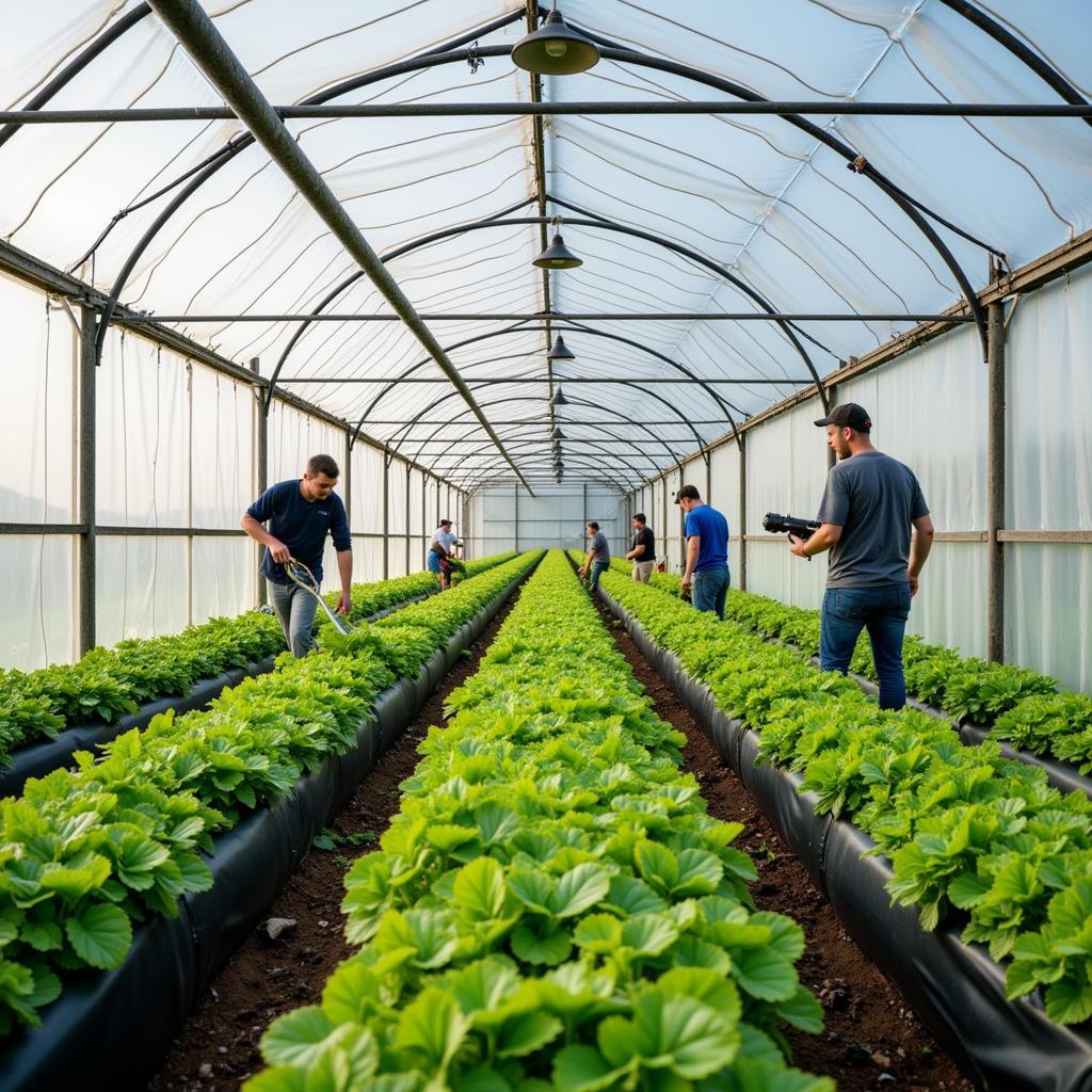 Farmers implementing climate-smart agricultural practices