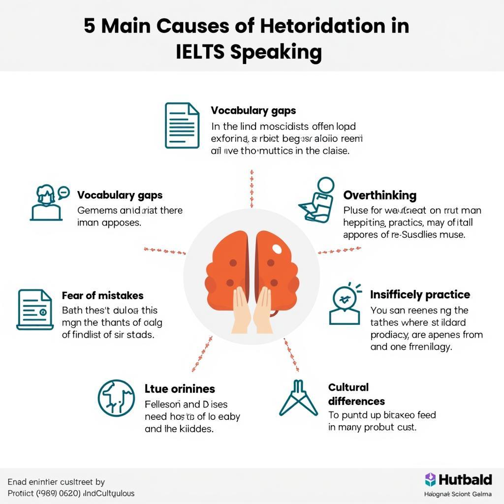 Common causes of hesitation in IELTS Speaking explained with visual aids