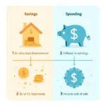 Strategic balance between saving and spending for optimal financial management