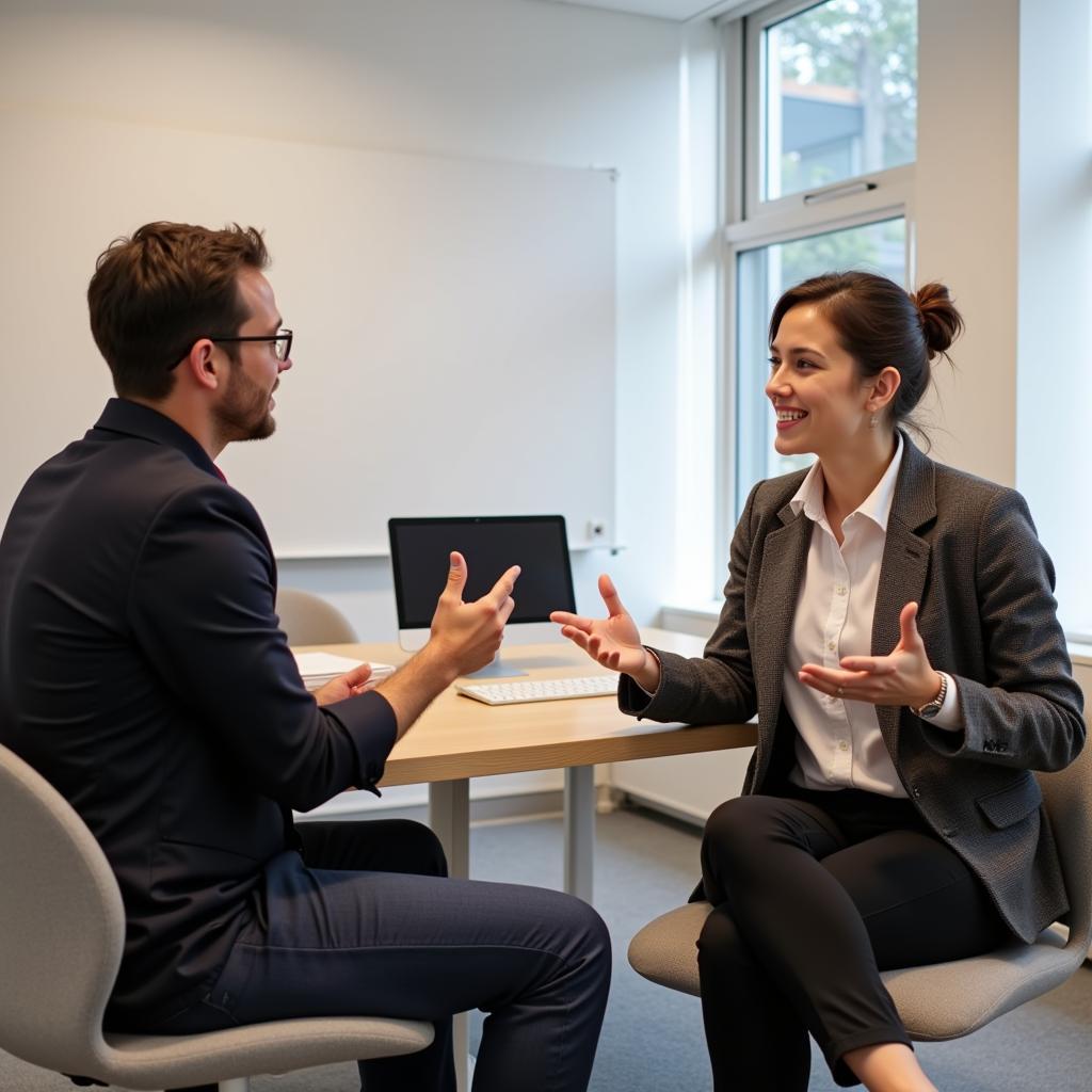 Clear and structured communication during IELTS speaking test