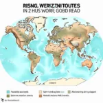Climate change driving global migration patterns showing displaced communities