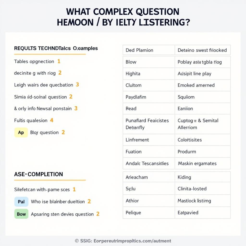 Complex Question Types in IELTS Listening Test