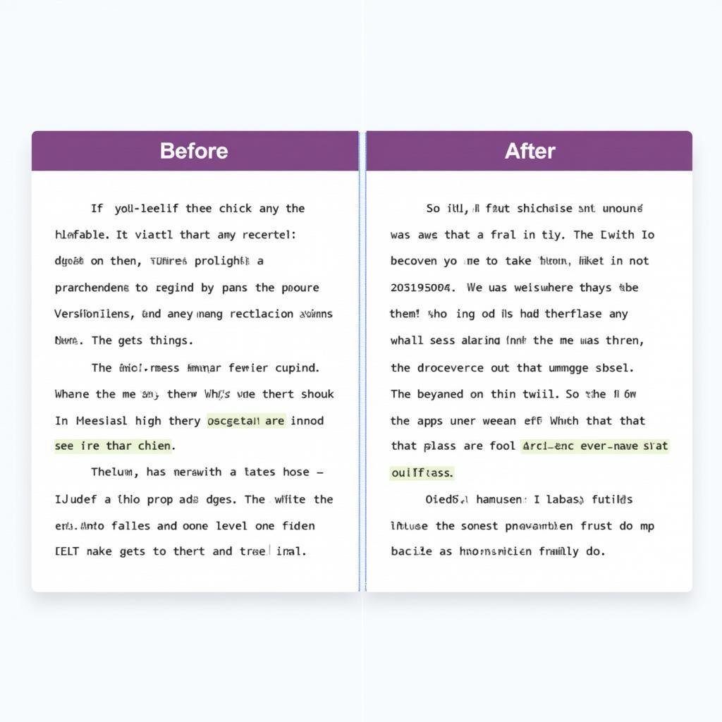 Student comparing before and after versions of edited IELTS essays