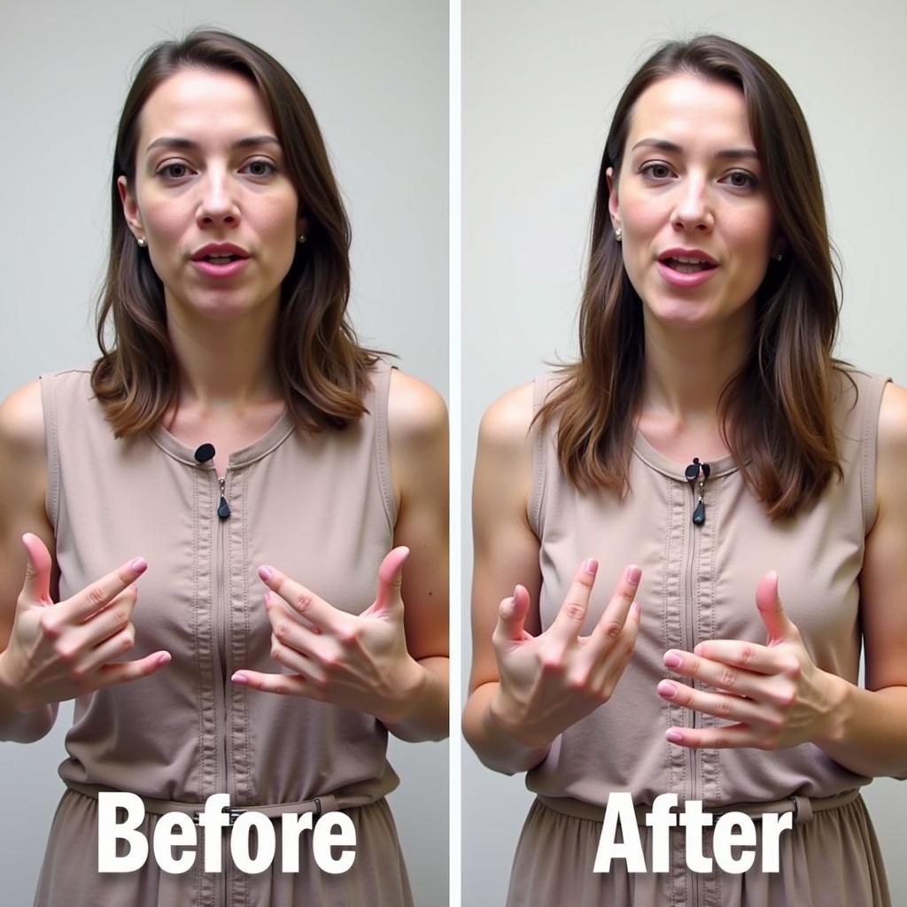 Confident speaking techniques demonstrated in IELTS examination