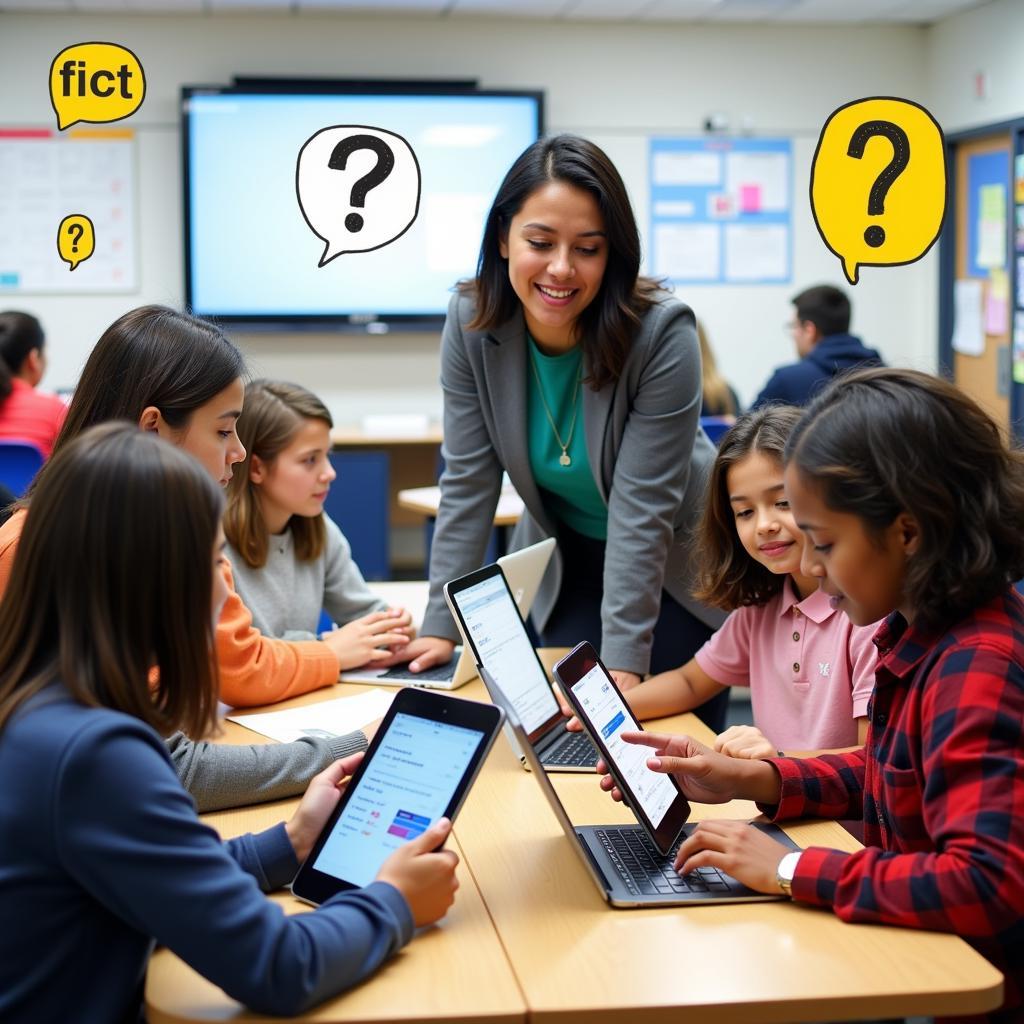 Critical thinking and media literacy education concept