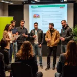 Entrepreneurs using crowdfunding platforms to raise capital for startups