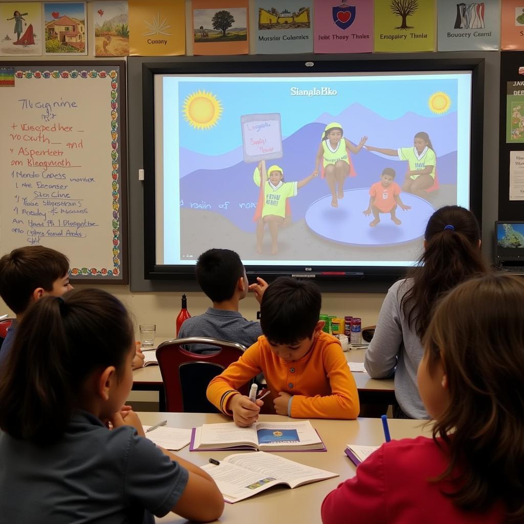 Diverse students engaging in multicultural history lessons