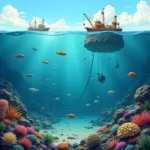 Deep-sea mining operations causing environmental damage to marine ecosystems