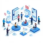 Digital and social media platforms influencing public opinion through various channels