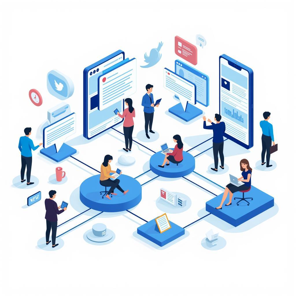 Digital and social media platforms influencing public opinion through various channels