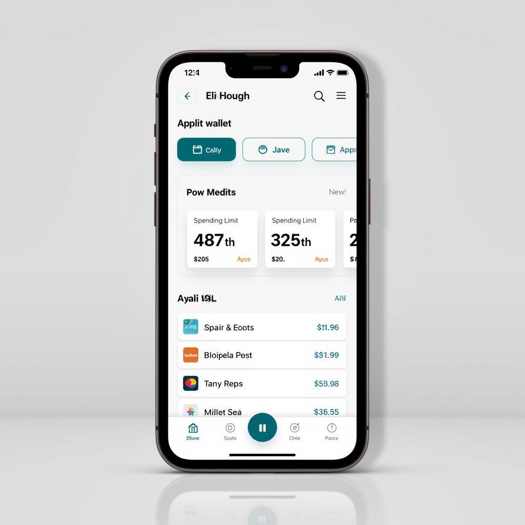 Digital wallet interface showing budget tracking and spending control features