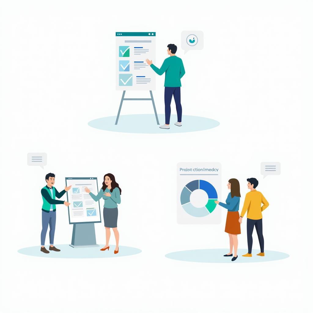 Multiple assessment methods shown in modern educational setting