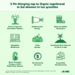 Environmental business practices and associated tax benefits visualization