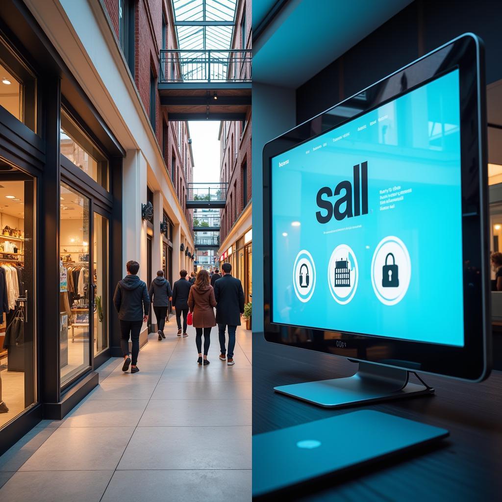 Traditional retail stores vs modern e-commerce platforms comparison