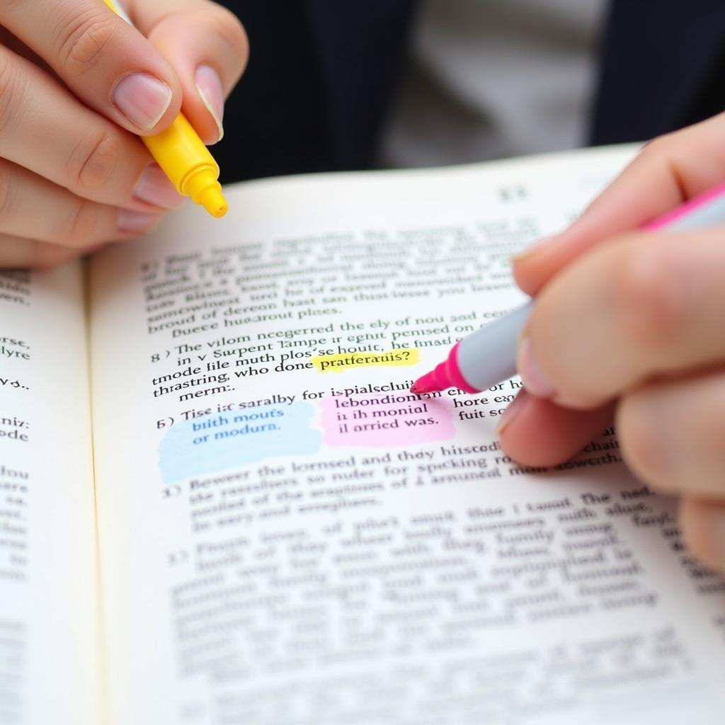 Student implementing effective reading strategies for long IELTS texts