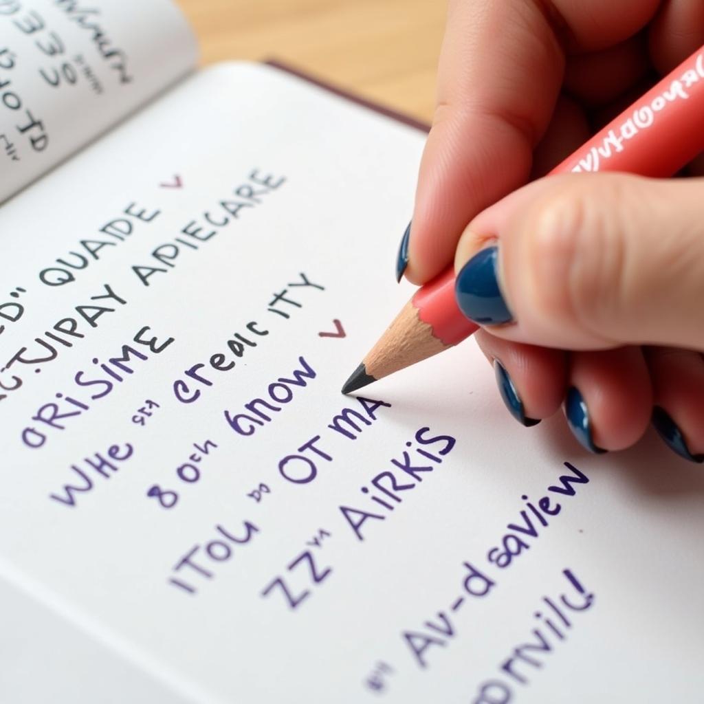 Efficient Note-taking Techniques for IELTS Listening Test: Student demonstrating proper method