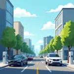 Electric vehicles helping reduce urban air pollution and improving city life
