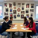 Family values and education comparison in modern classroom setting