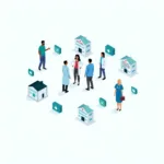 Healthcare access and social equity concept illustration