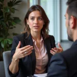 IELTS candidate confidently discussing future career goals