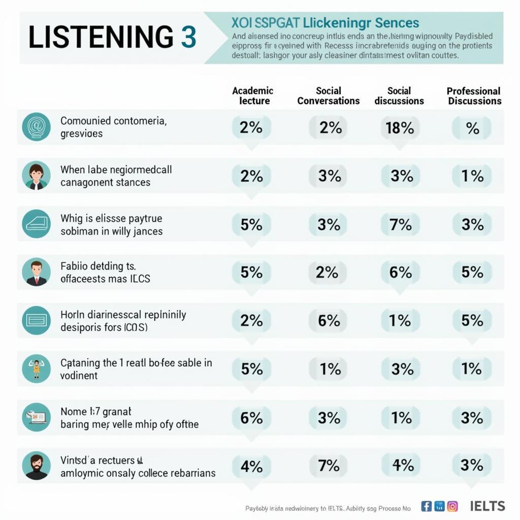 Understanding diverse topics in IELTS Listening test
