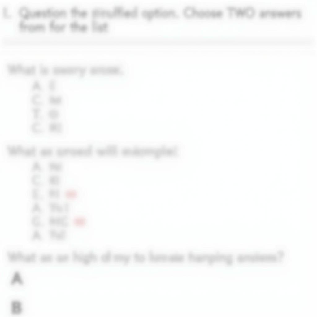 IELTS Listening Multiple Answer Question Format Example
