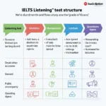 IELTS Listening Test Format with Four Progressive Sections