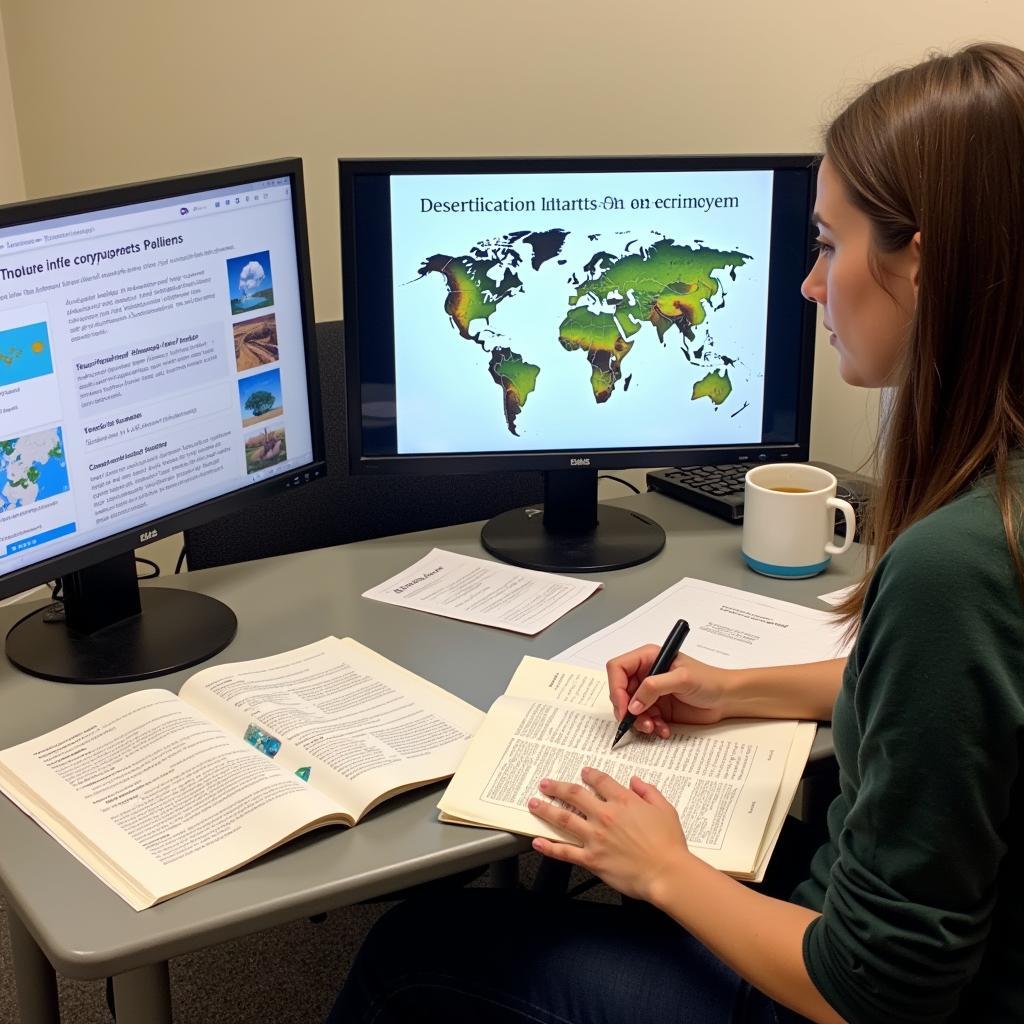 IELTS Reading practice on desertification impacts