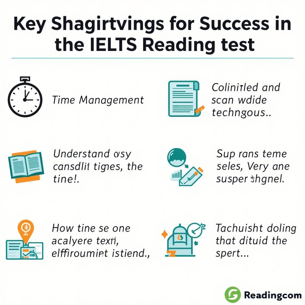 IELTS Reading strategies infographic