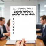 IELTS Speaking Cue Card: Describing a Canceled Trip