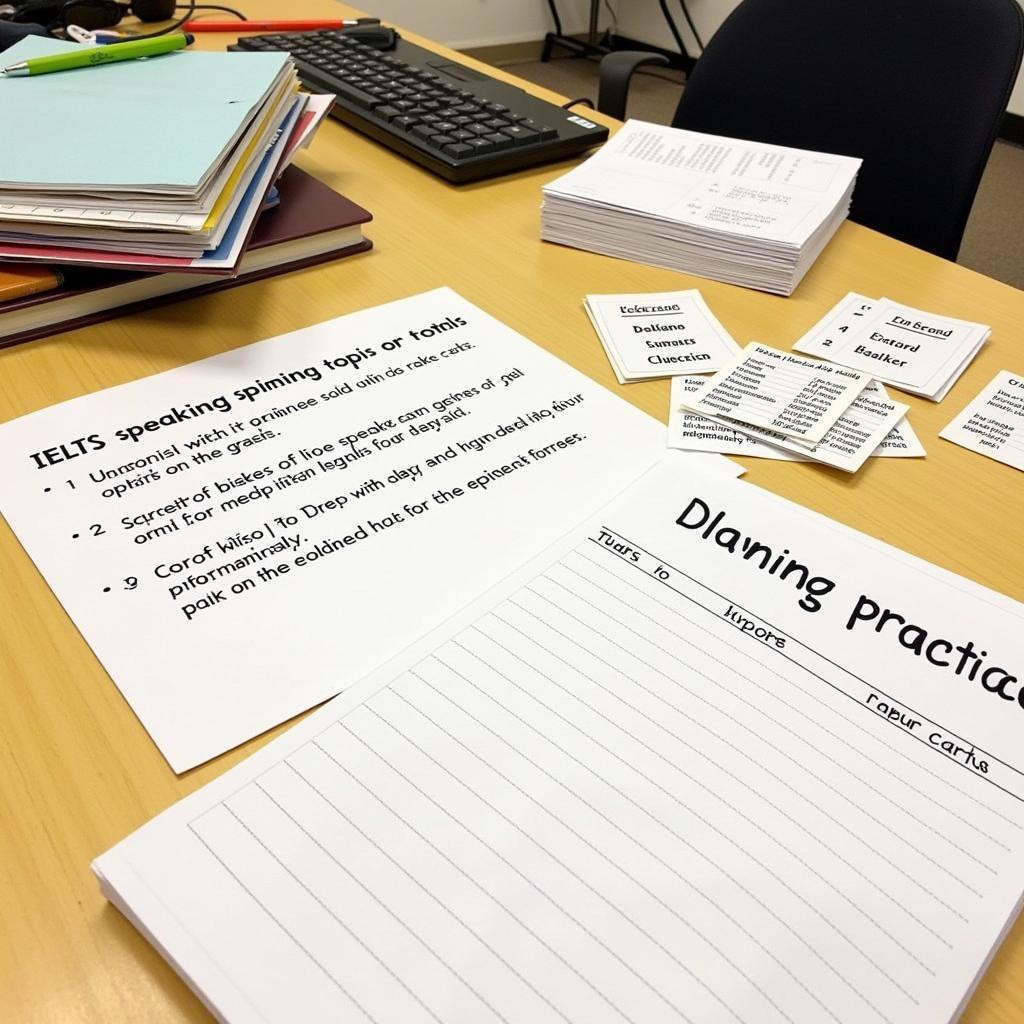 IELTS speaking practice materials and study organization