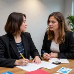 IELTS candidate practicing synonyms during speaking preparation