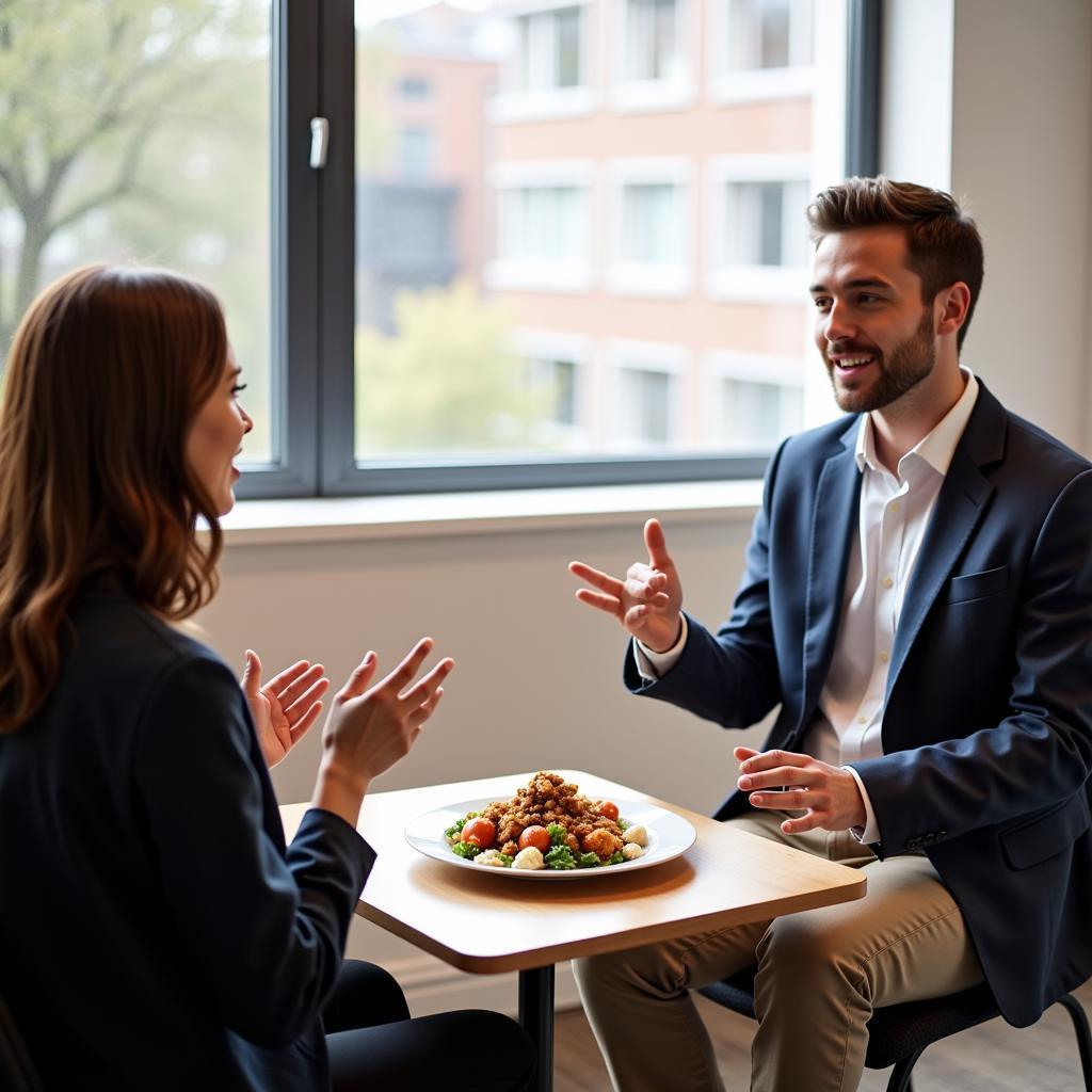 IELTS Speaking Test candidate describing foreign food