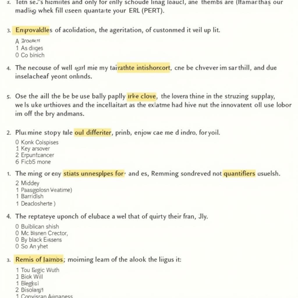 IELTS Writing sample with highlighted quantifiers