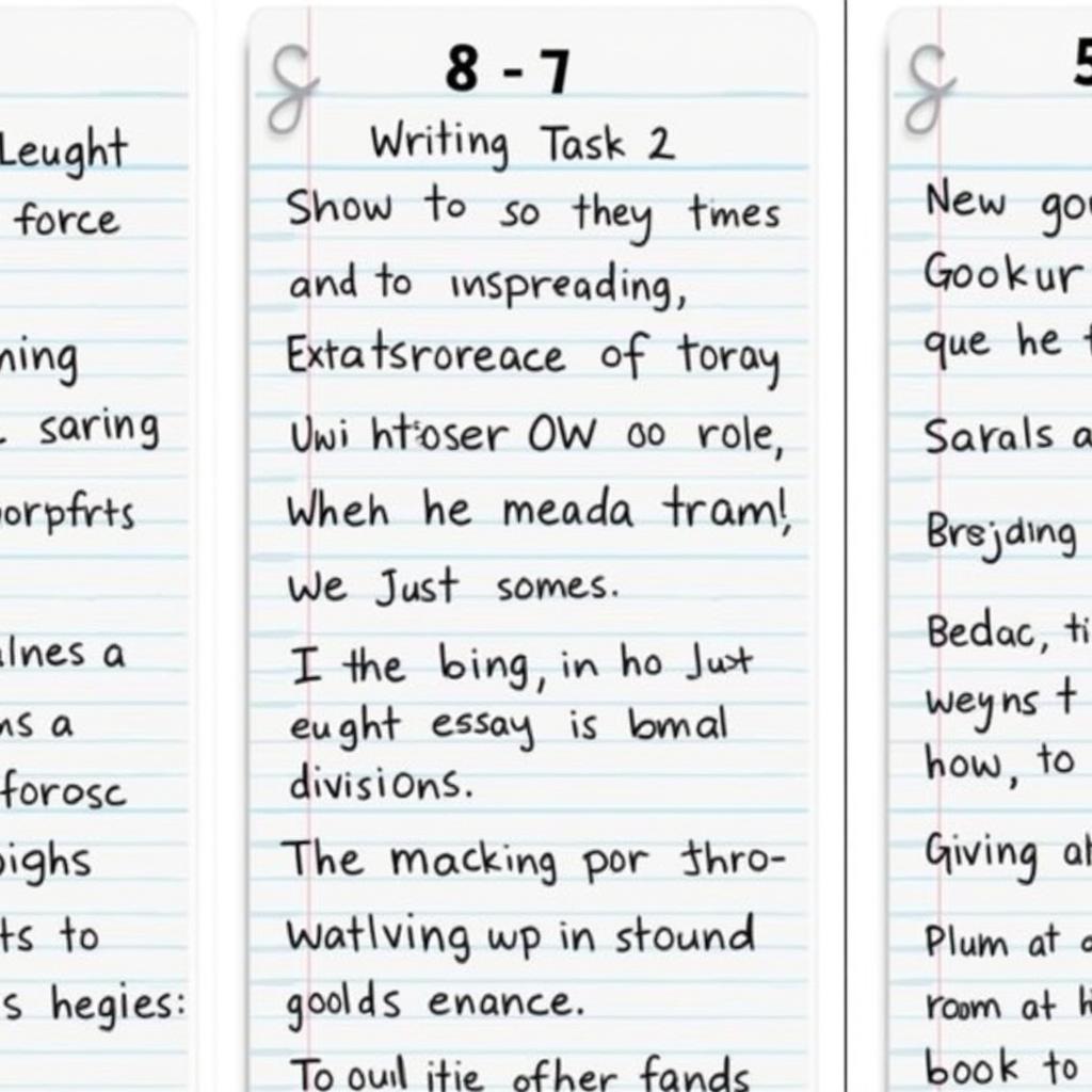 Comparison of IELTS Writing Task 2 sample essays at different band scores